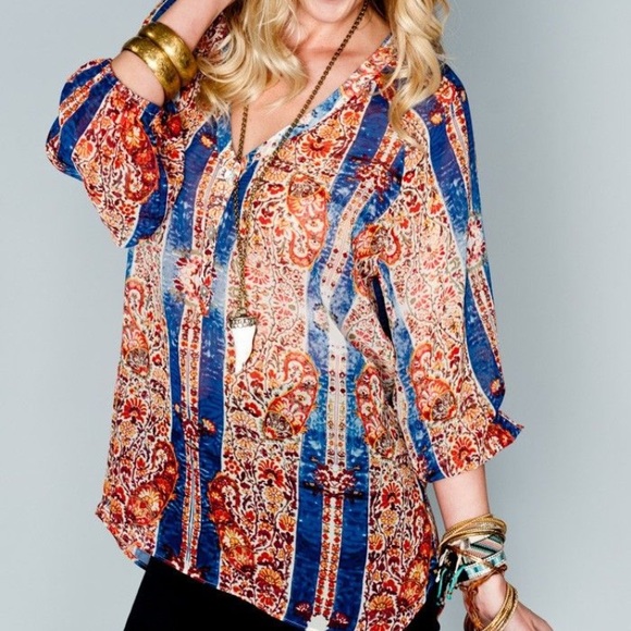 Show Me Your MuMu Tops - Show Me Your Mumu Gypsy Dream Landry Blouse Large